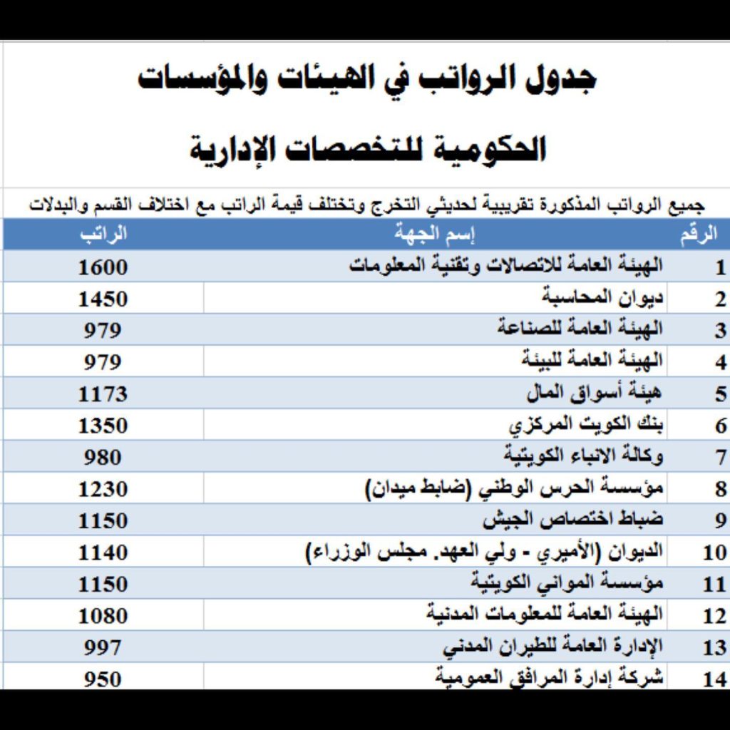 افضل الهيئات الحكومية رواتب: دليل شامل لتعرف على أفضل المرتبات